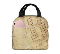 ALLiYa Sheet Music Lunch Bag Hand-Held Fresh-Keeping Bag Storage Cool Or Warm Picnic Bag Work Bag