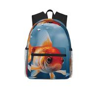 ALLiYa Small Goldfish Swimming In The Water Casual Backpack Classic Style Backpack With Large Capacity