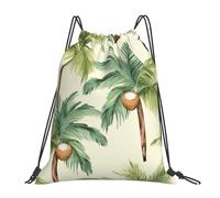 ALLiYa Summer Coconut Tree Outdoor Portable Backpack Cute Casual Daily Backpack Travel And Play Big Pocket Bag