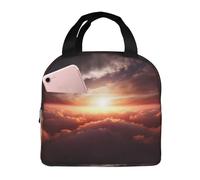 ALLiYa Sun Sunrise Cloud Lunch Bag Multifunctional Bento Bag Reusable Picnic Bag Baghand-Held Fresh-Keeping Bag