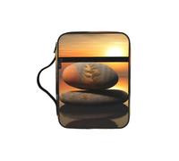 Alliya Sunrise Landscape Zen Stone Bible Storage Bag Bible Carrying Case with Handle and Zippered Pocket