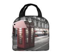 ALLiYa Telephone Booth Lunch Bag Hand-Held Fresh-Keeping Bag Storage Cool Or Warm Picnic Bag Work Bag