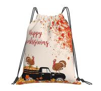Alliya Thanksgiving Turkey On Pumpkin Car Outdoor Portable Backpack Cute Casual Daily Backpack Travel And Play Big Pocket Bag