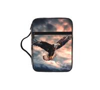 Alliya The Eagle Flies Bravely in The Sky Bible Storage Bag Bible Carrying Case with Handle and Zippered Pocket