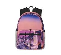 ALLiYa The Old Hollywood Casual Backpack Classic Style Backpack With Large Capacity