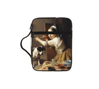 Alliya The Painting Controversy Bible Storage Bag Bible Carrying Case with Handle and Zippered Pocket