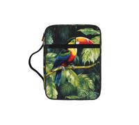 Alliya Toucan Perching of American Rainforests Bible Storage Bag Bible Carrying Case with Handle and Zippered Pocket
