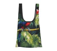 Alliya Toucan Perching Of American Rainforests Foldable Shopping Bag In Pouch Reusable Shopping Bags