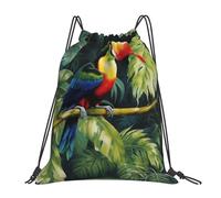 Alliya Toucan Perching Of American Rainforests Outdoor Portable Backpack Cute Casual Daily Backpack Travel And Play Big Pocket Bag