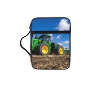 ALLiYa Tractor Farm Bible Storage Bag Bible Carrying Case with Handle and Zippered Pocket