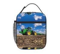 ALLiYa Tractor Farm Portable Handheld Insulated Lunch Bag (Multi Sided Design) Multi Functional Bento Bag Picnic Bag