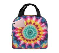 ALLiYa Unique Tye Dye Art Lunch Bag Multifunctional Bento Bag Reusable Picnic Bag Baghand-Held Fresh-Keeping Bag