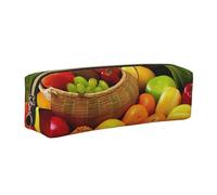 Alliya Variety Fresh Vegetables Fruits Leather Pencil Case Art Utensils Storage Bag Makeup Pouch