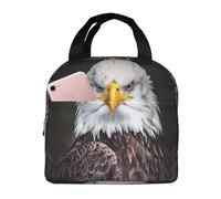 ALLiYa White Head Eagle Lunch Bag Hand-Held Fresh-Keeping Bag Storage Cool Or Warm Picnic Bag Work Bag