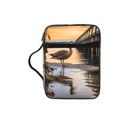 ALLiYa Wild Goose By The Bridge Bible Storage Bag Bible Carrying Case with Handle and Zippered Pocket