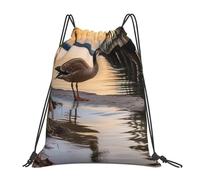 Alliya Wild Goose By The Bridge Outdoor Portable Backpack Cute Casual Daily Backpack Travel And Play Big Pocket Bag