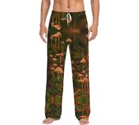 Alliya Wild Mushroom Men'S Pajama Pants Loungewear Nighttime Sleep Relax Lazy Weekend Lie In Bed Sofa
