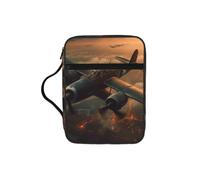 ALLiYa World War Aircraft Bible Storage Bag Bible Carrying Case with Handle and Zippered Pocket