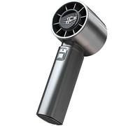 Alljazz Portable Handheld Fan 4000mAh Mini Hand Personal Fan High Speed with 5 Speeds,Digital Display,Rechargeable,Up to 12 Hours Small Essentials for Travel/Outdoor/Home/Office/Vacation(Grey)