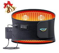 ALLJOY 170CM Heat Pad for Back Pain Relief, Plug-in Lower Back Massager with 3 Heat 5 Vibration, Wearable Heating pad with 3 Timer, Heated Waist Belt Back Lumbar Support, Gifts for Women Men