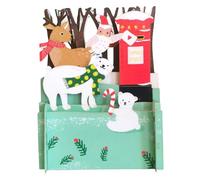 Alljoy 3D Animals Posting Cards Pop Up Christmas Greeting Card XPOP040