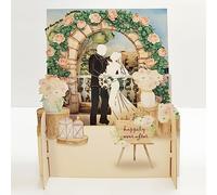 Alljoy Design 3-D Pop Up Stacks Card - HAPPILY EVER AFTER