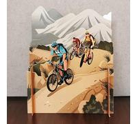 Alljoy Design 3-D Pop Up Stacks Card - MOUNTAIN BIKING