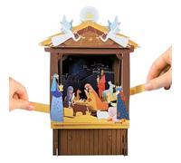 Alljoy Design Paper Theatre Nativity Scene 3D Pop Up Christmas Greeting Card By Alljoy Cards XPT005, 20cm x 25cm