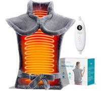 ALLJOY Heating Pad for Back Pain Relief, 24''x 33'' Back Heat Pad for Neck and Shoulders, Christmas Gifts for Women Men, Weighted Heated Pad with 6 Settings, 90Mins Auto-Off, Machine Washable