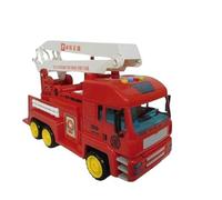 Allkindathings Children Large Red Friction Fire Engine Car With Sounds And Lights Kids New