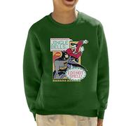 Alll+Every Batman Christmas Joker Jingle Bells Kid's Sweatshirt Bottle Green