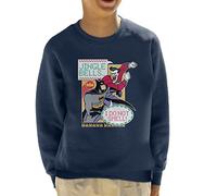 Alll+Every Batman Christmas Joker Jingle Bells Kid's Sweatshirt Navy Blue