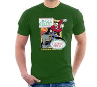 Alll+Every Batman Christmas Joker Jingle Bells Men's T-Shirt Bottle Green
