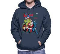 Alll+Every Batman Christmas Seasons Greetings Men's Hooded Sweatshirt Navy Blue