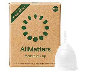 AllMatters Menstrual Cup (Formerly OrganiCup) Mini-Sized, for Teens or Those Who Need a Smaller Size. Award Winning Period Cups