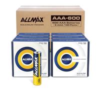 Allmax AAA(LR03) Maximum Power Alkaline Triple A Batteries (600 Count Wholesale Pack / 6 Boxes of 100) - Ultra Long-Lasting, Leakproof Design, 10-Year Shelf Life, Maximum Performance (1.5V)