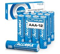 Allmax AAA Maximum Power Lithium Batteries (12 Count) - Longest Lasting, Leakproof, 20-Year Shelf Life, Ultimate Performance (1.5V)