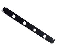 AllMetalParts 1U 19" 4 XLR 'D' Off Centre Folded Front Panel [PC]