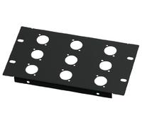 AllMetalParts 3U 10.5 Inch Half-Rack 9 XLR Hole Panel [PC]