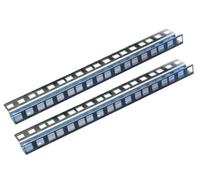 AllMetalParts 6U ZINC PLATED DOUBLE RACK STRIP PAIR