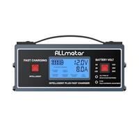 ALLmeter 6V/8V/12V/24V 14Amp Car Battery Charger,Automatic 7-Stage Smart Battery Charger Intelligent Charges,Repairs,Maintains AGM/GEL Lead Acid Batteries,Golf Trolleys,Car,Motorcycle,Boat Mower