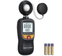 ALLmeter Digital Light Meter Lux Meter for Plants LED Lights 200000 Lux LCD | Measure Lux and Foot Candles with MAX MIN Hold, Temperature Display and Backlit LCD for Home,Office and Grow Lights