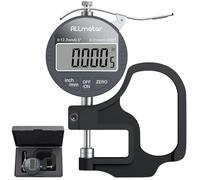 ALLmeter Digital Thickness Gauge 0.01mm, Professional Electronic Micrometer for Leather,Paper,Fabric,Plastic Film,0-0.5"/12.7mm Range,LCD Display with Auto Zero,Ideal for QC, Craftsmen & Engineers