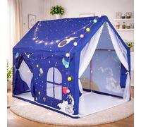 ALLmeter Large Kids Indoor Playhouse Tent with LED Star Non-Slip Mat,for 4-6 Children Play,Big Play Tents Toy for Boys & Girls,Gift for Birthday & Christmas New Year Gift for 3-12 years old
