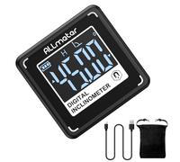 ALLmeter Small Digital Angle Finder Magnetic, Rechargeble IP54 Digital Angle Gauge Inclinometer Magnetic V-Groove Portable Backlight Angle Measuring Tool for Woodworking, Construction, Machinery, DIY