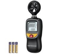 ALLmeter Wind Speed Anemometer Handheld Meter with Temperature,Digital Airflow Gauge for HVAC Vents,Outdoor Sailing Drone,Backlit LCD,Portable Wind Tester