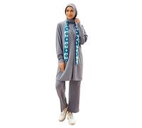 AllMonyba Women Muslim 3 Piece Set Running Yoga Sportswear Suit Islamic Turkey Sport Suit Tops + Pants + Hijab