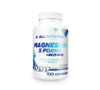 ALLNUTRITION Magnesium 5 Forms and B6 (P-5-P) Dietary Supplement in Capsule Form - Magnesium Supplements - Magnesium b6 Tablets - b6 with Magnesium - 50 Servings, 100 Capsules