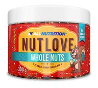 ALLNUTRITION Nutlove Whole Nuts - Peanuts in Milk Chocolate - Sugar Free Chocolates - No Added Sugar Chocolate - Low Calorie Sweets - Healthy Snack - 300g