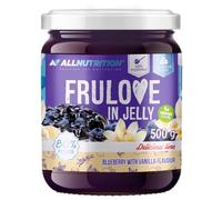 ALLNUTRITION Sugar Free Jam - Frulove In Jelly Blueberry with Vanilla - Seriously Low Carb Fruits in Jelly - 80% Fruit Jelly Low Calorie Spread - Sugar Free Marmalade - Vegan Friendly - 500g
